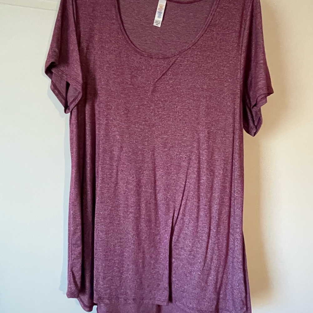 LuLaRoe Maroon Relaxed Short Sleeve Tee